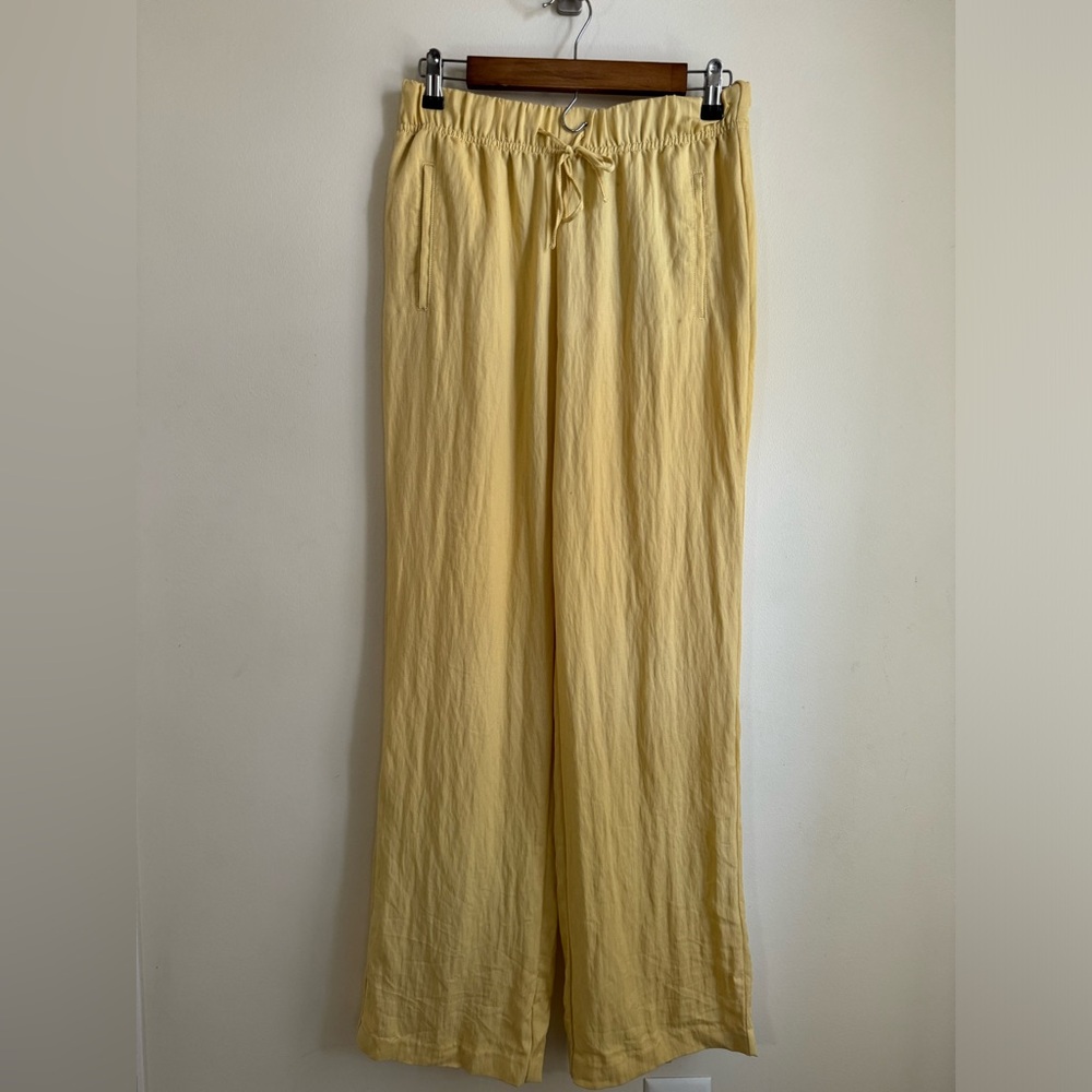 NWOT Zara Yellow Wide Leg Pants Size Small SM